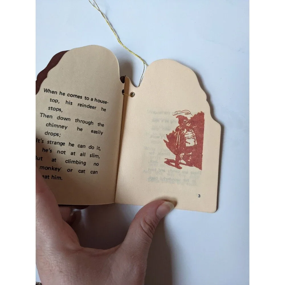 Vintage Victorian Santa Claus Mini‎ Book 23 Pgs. Christmas Ornaments 5